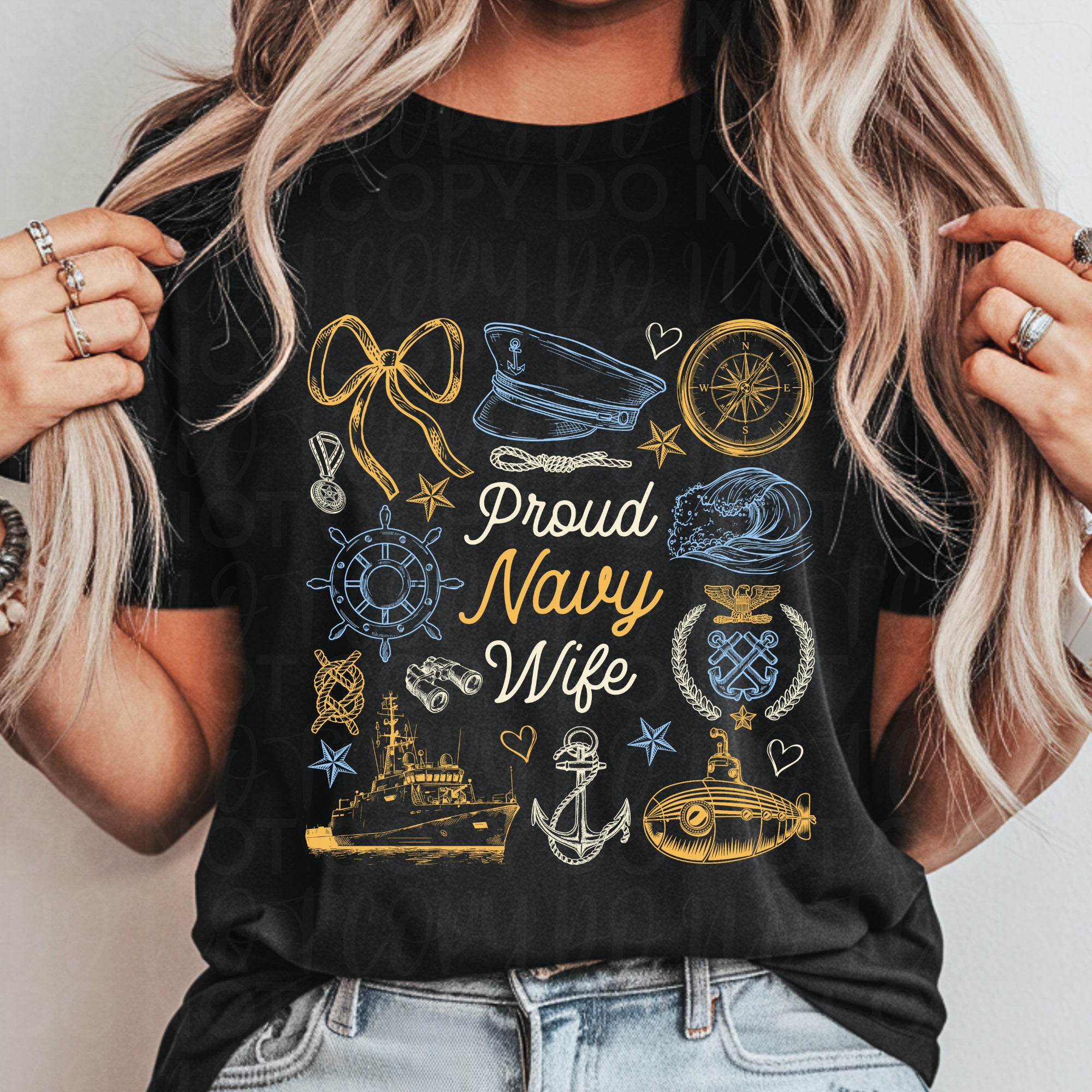 Proud Navy Wife Mom PNG