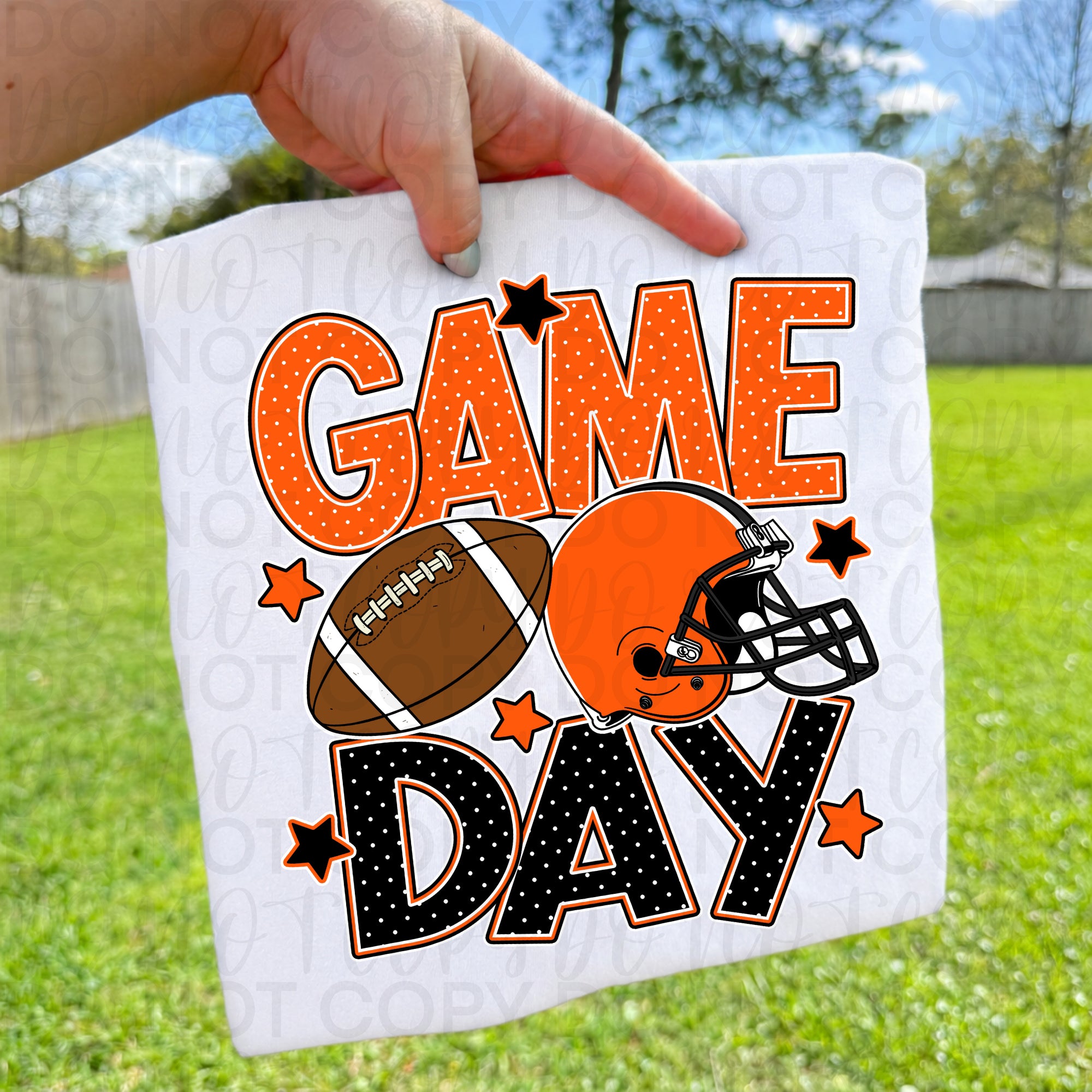 Orange Black Game Day Football PNG