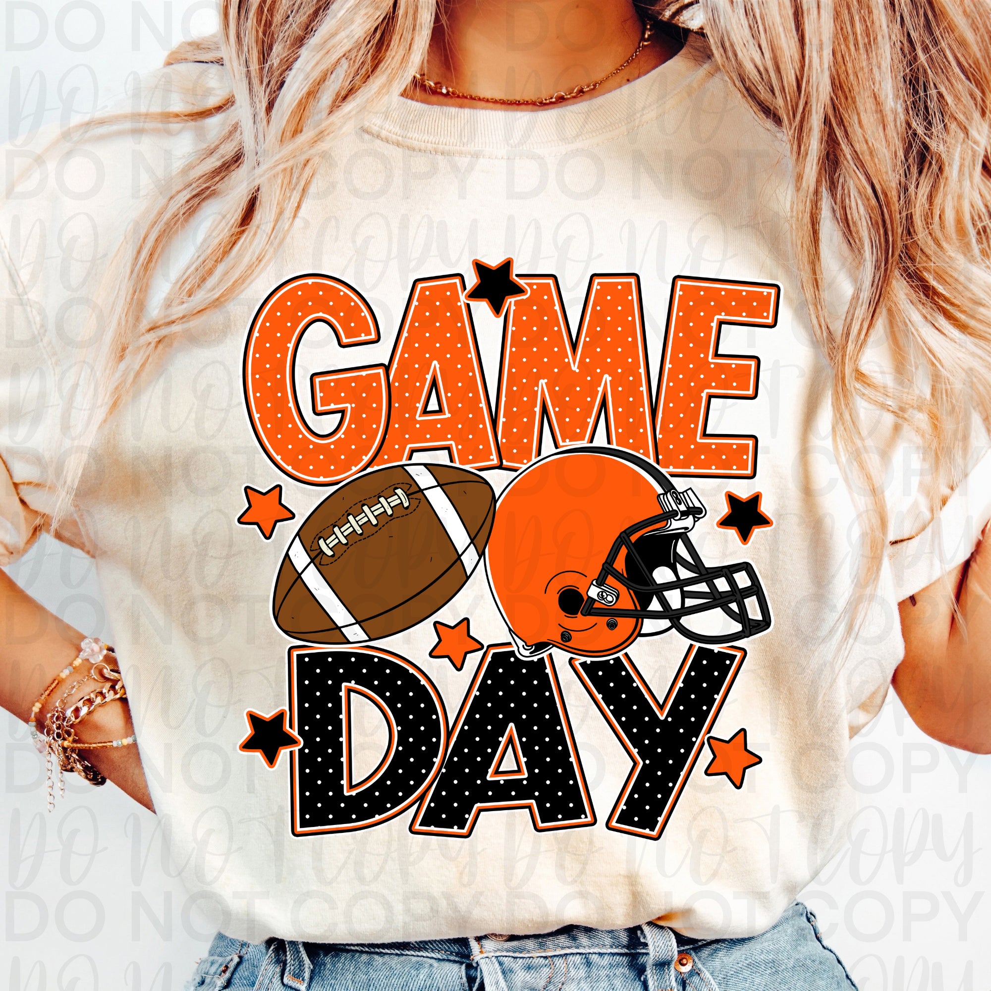 Orange Black Game Day Football PNG