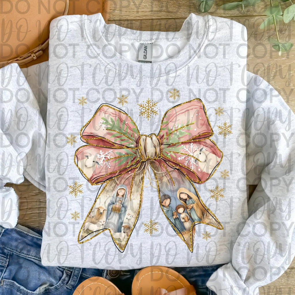 Coquette Nativity Scene PNG