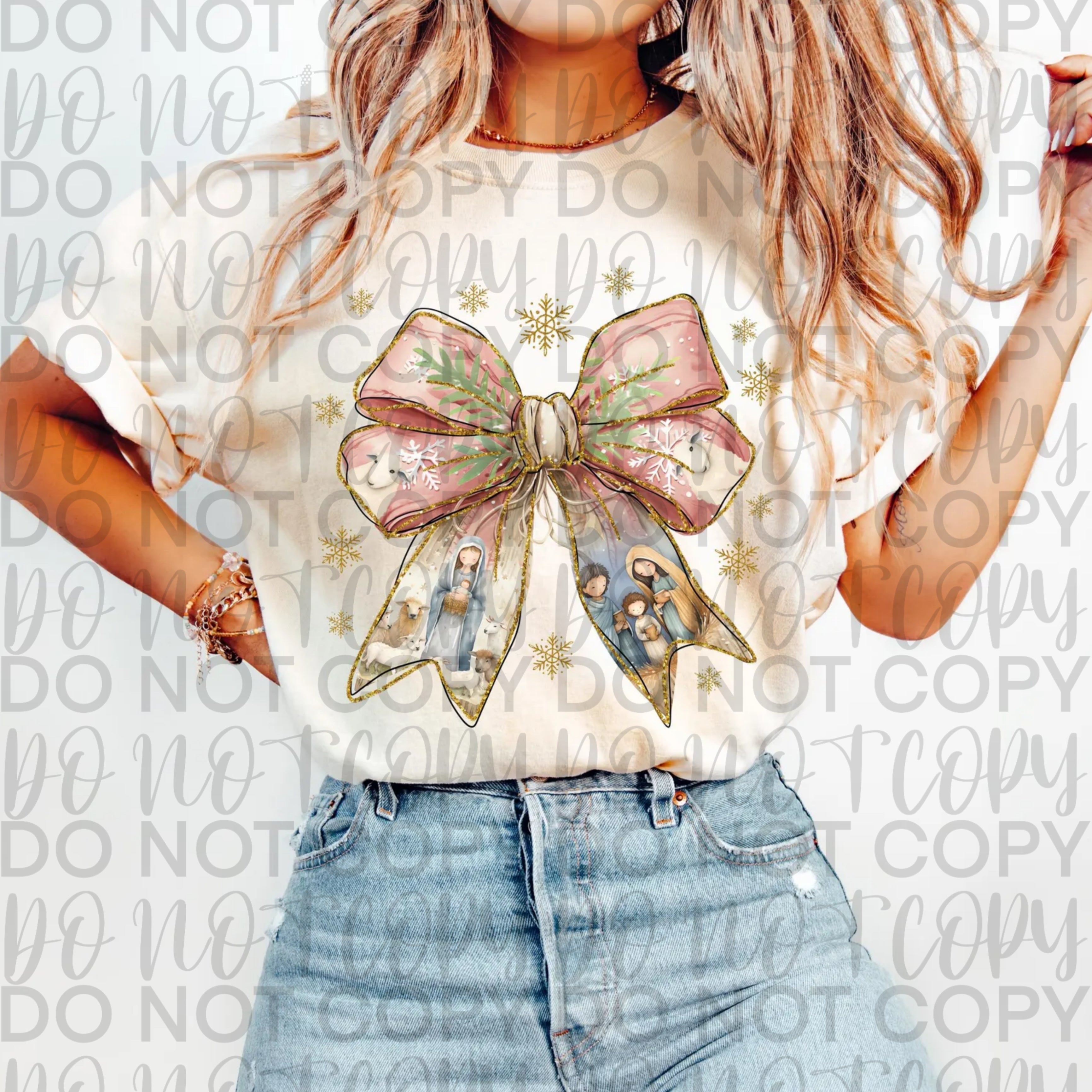 Coquette Nativity Scene PNG
