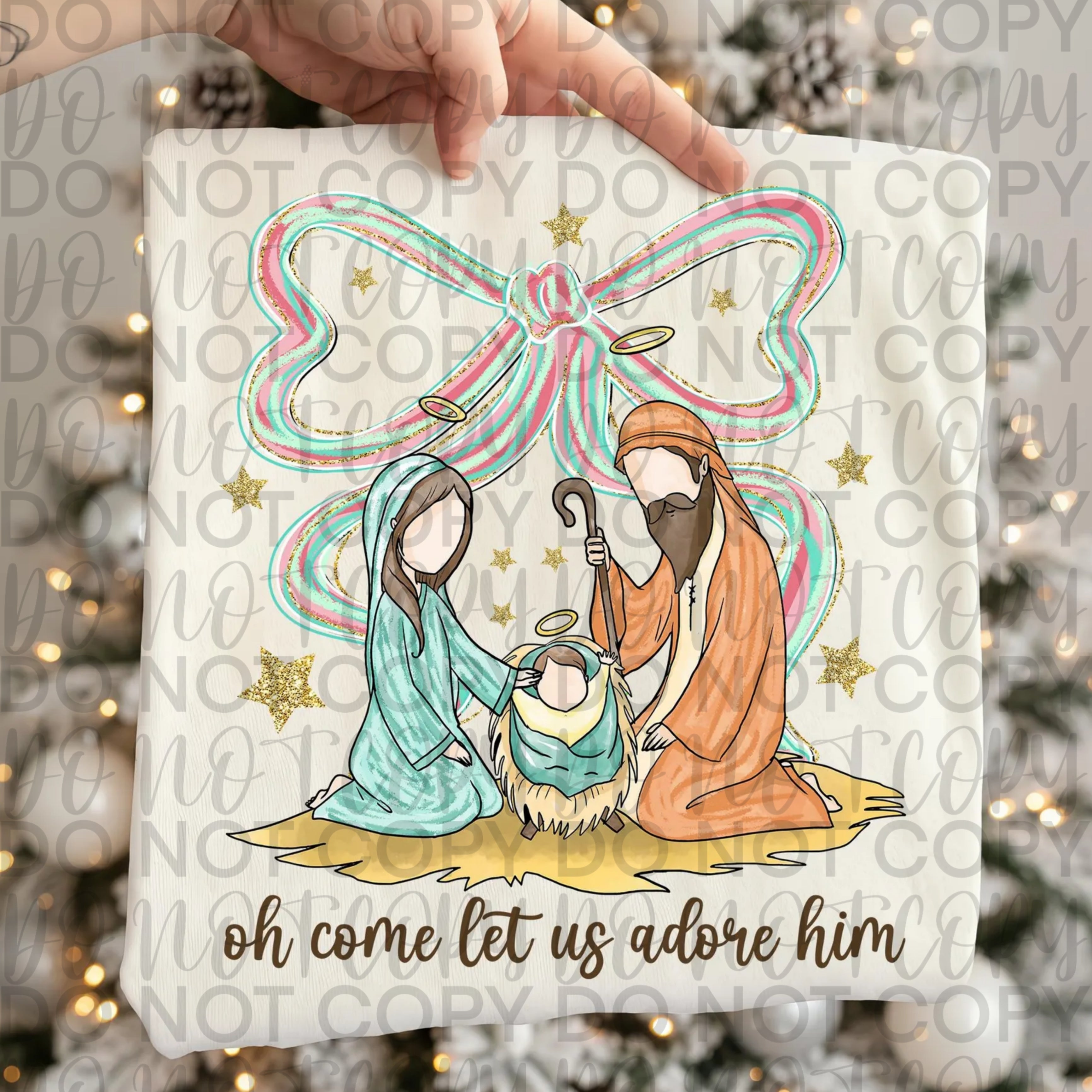 Oh Come Let Us Adore Him Bow PNG