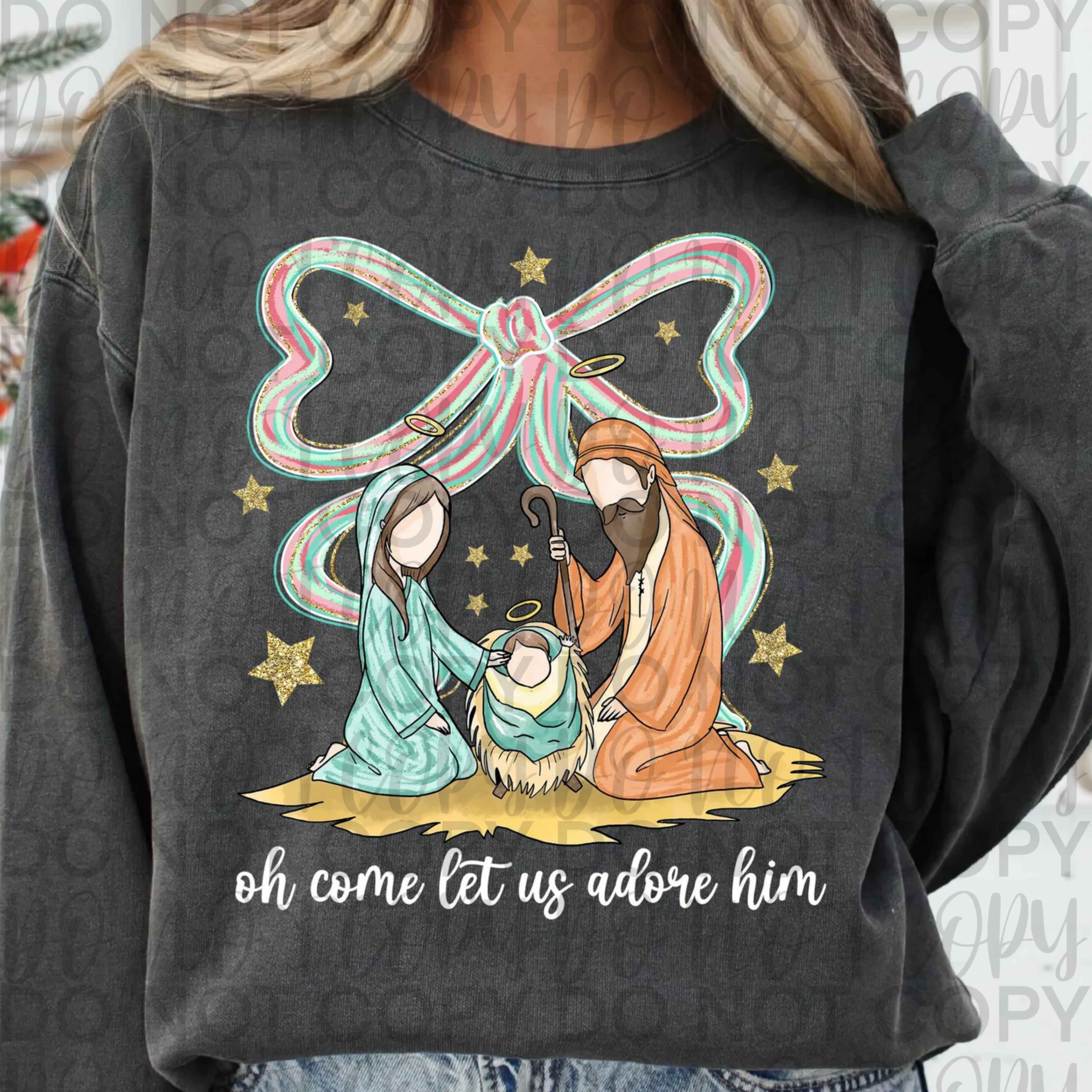 Oh Come Let Us Adore Him Bow PNG