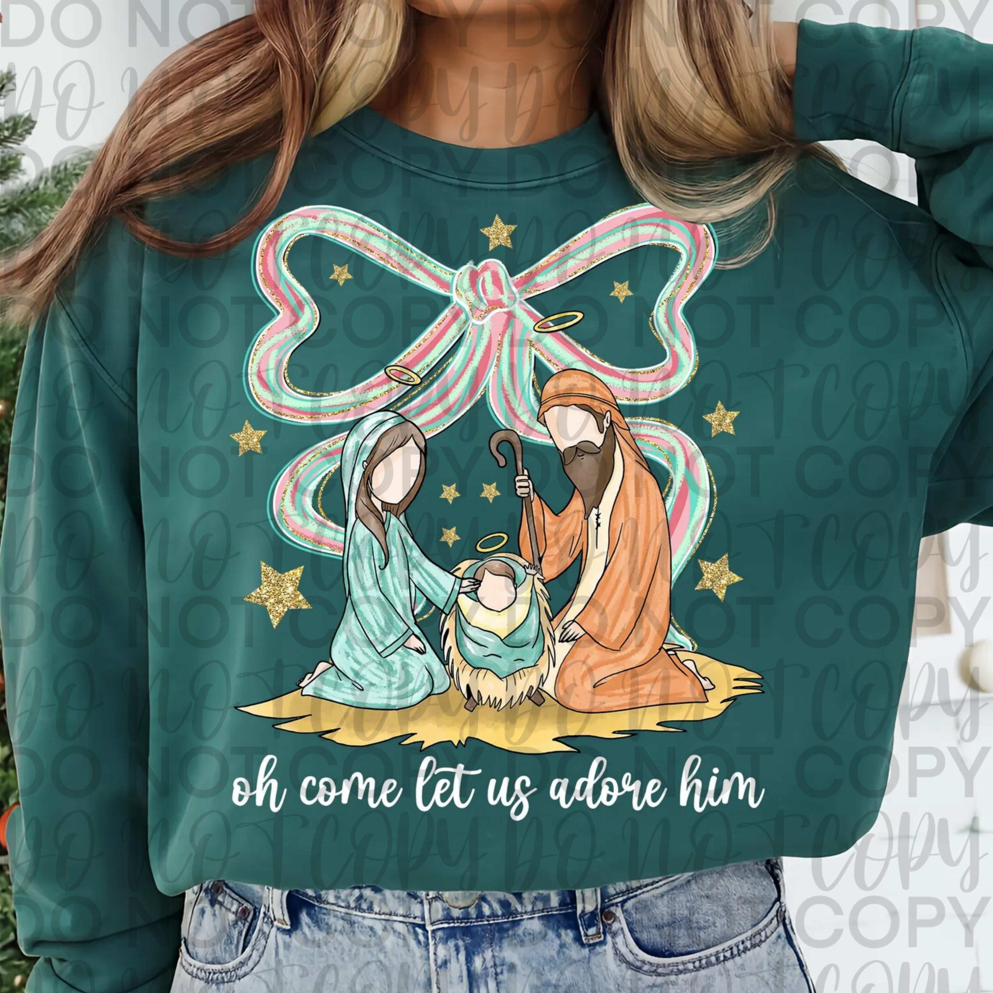 Oh Come Let Us Adore Him Bow PNG