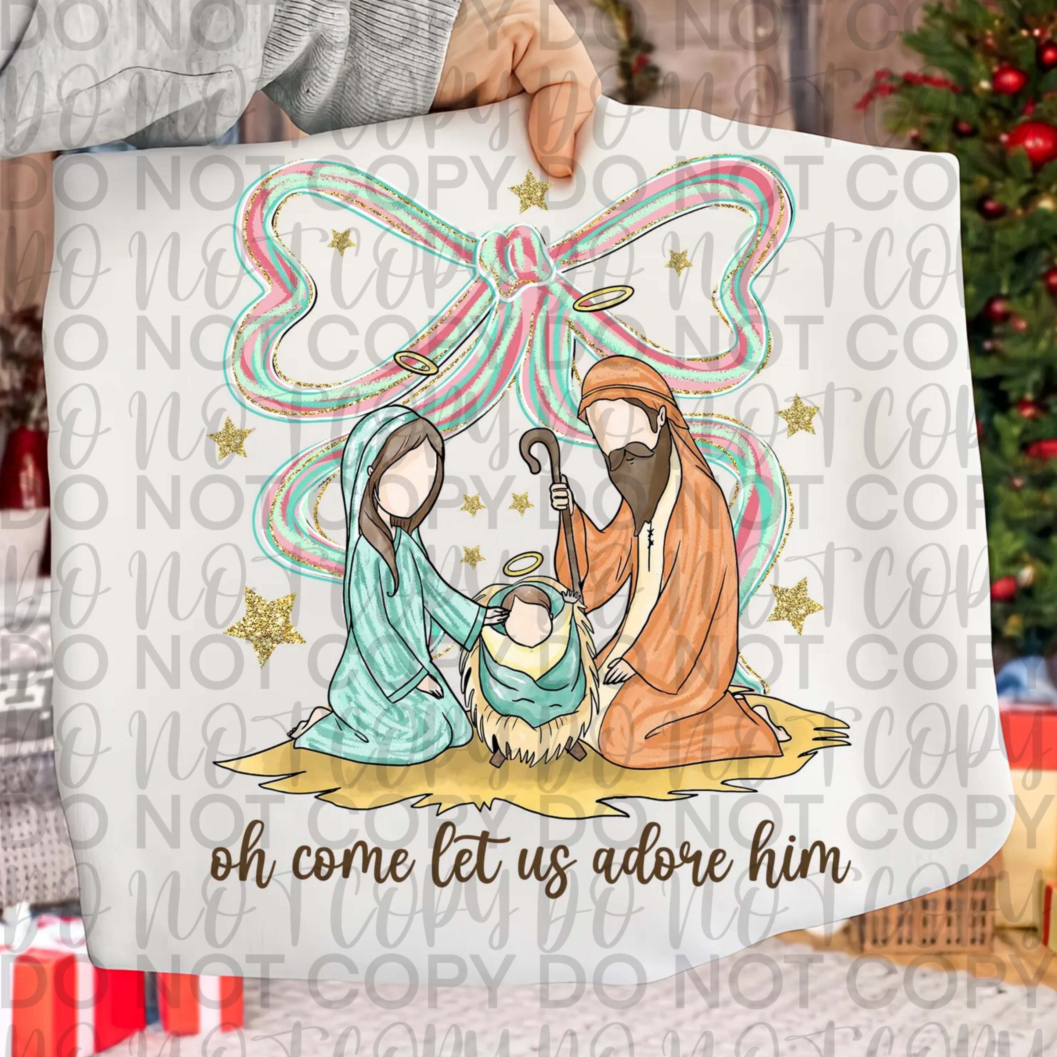 Oh Come Let Us Adore Him Bow PNG