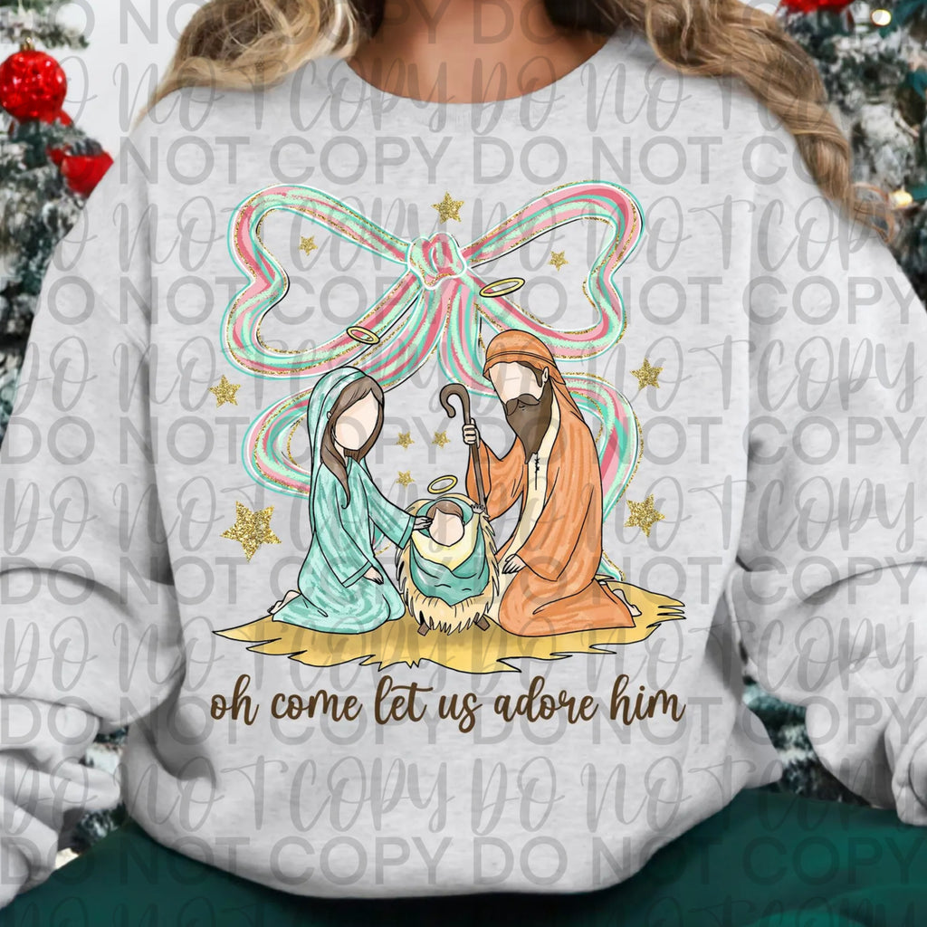 Oh Come Let Us Adore Him Bow PNG