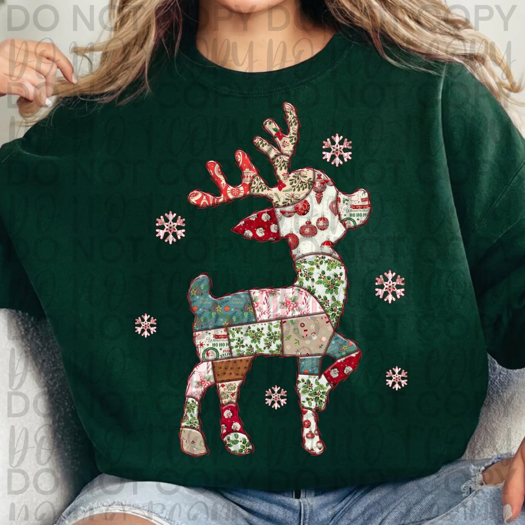Patchwork Reindeer PNG
