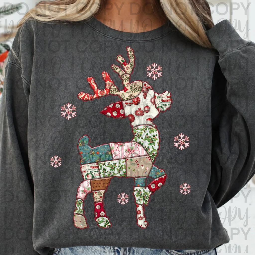 Patchwork Reindeer PNG