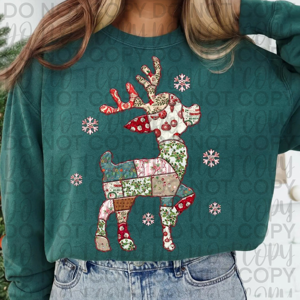 Patchwork Reindeer PNG