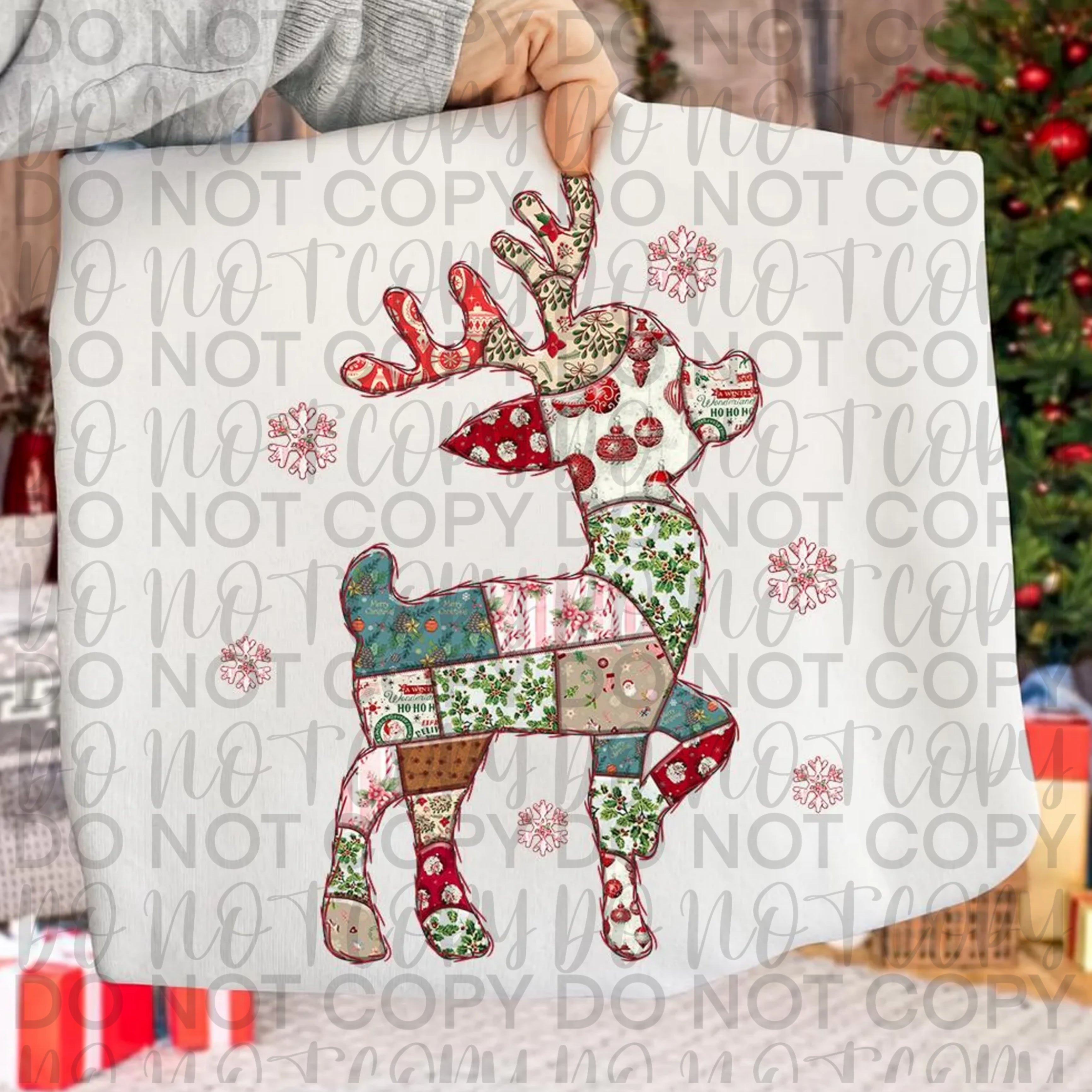 Patchwork Reindeer PNG
