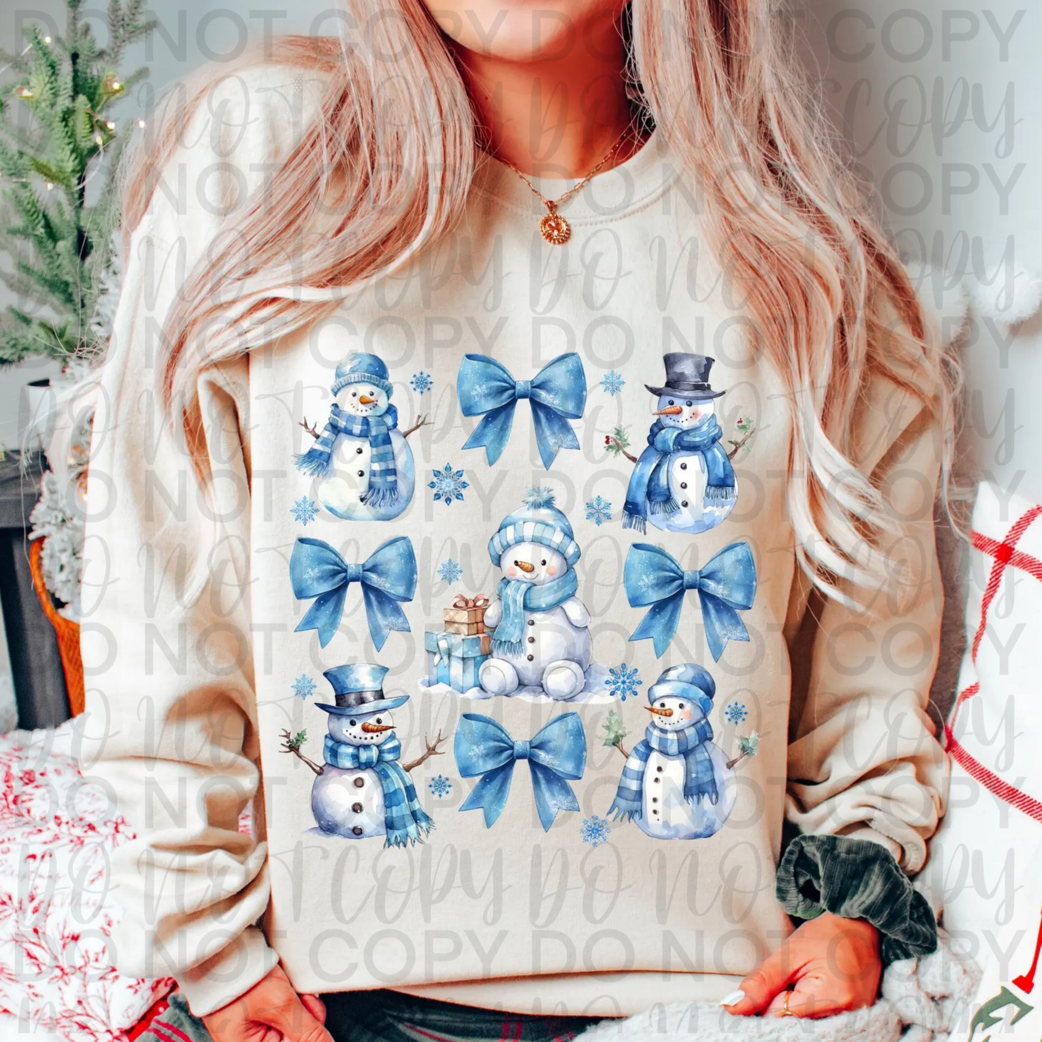 Coquette Winter Snowman PNG