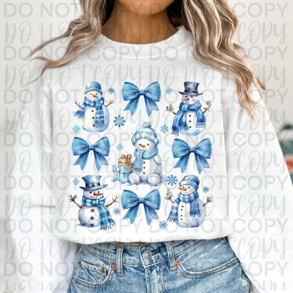 Coquette Winter Snowman PNG
