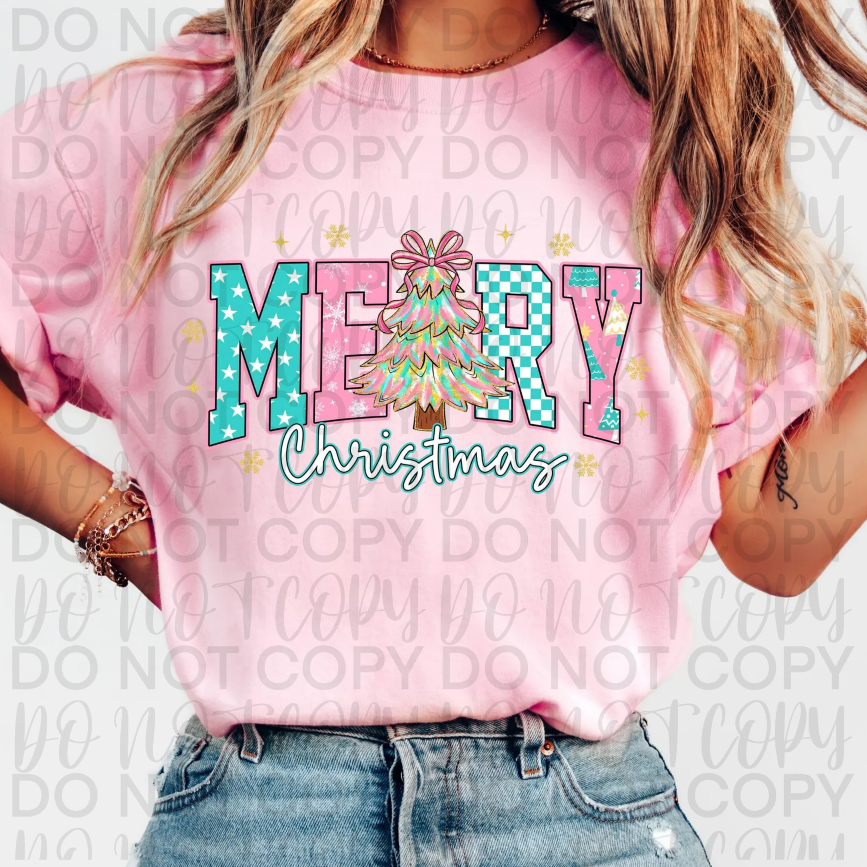 Preppy Merry Christmas PNG