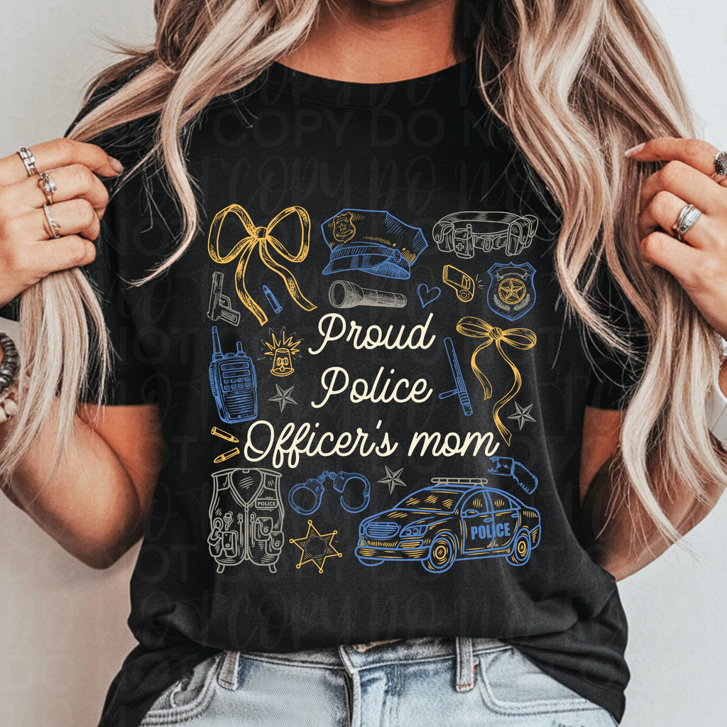 Proud Police Wife Mom PNG
