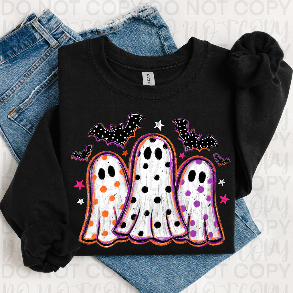 Polka Dot Ghost Trio PNG