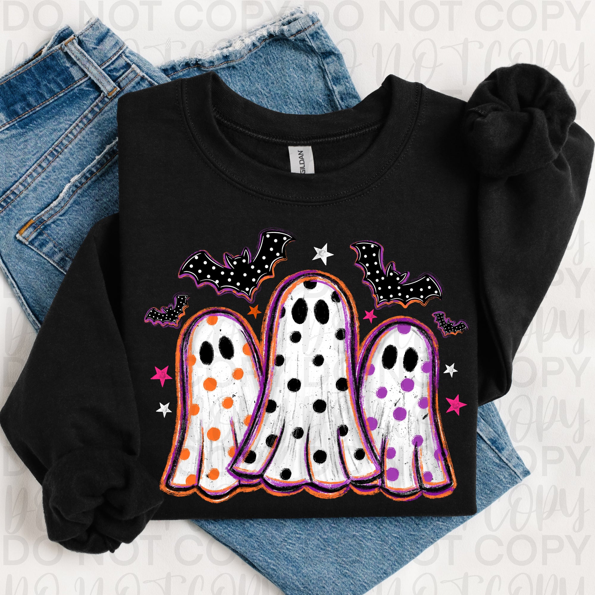 Polka Dot Ghost Trio PNG