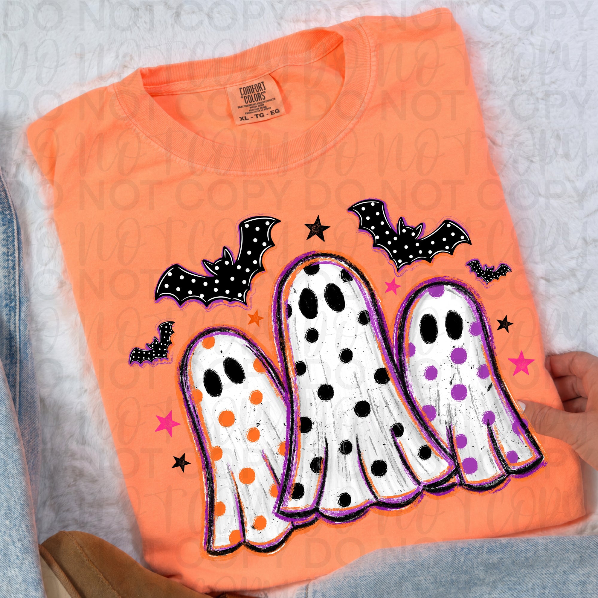 Polka Dot Ghost Trio PNG