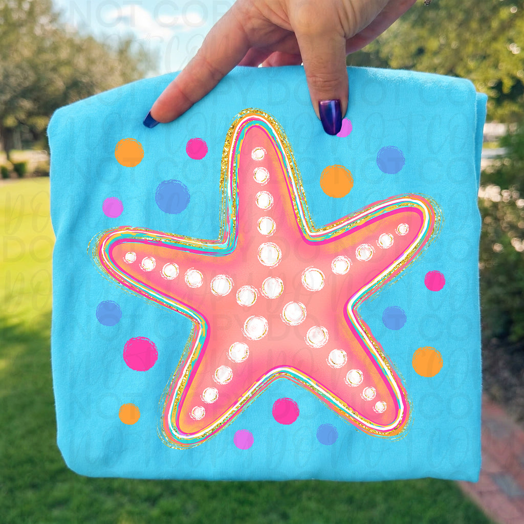 Polka Dot Starfish PNG