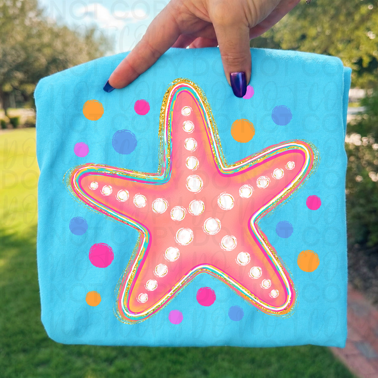 Polka Dot Starfish PNG
