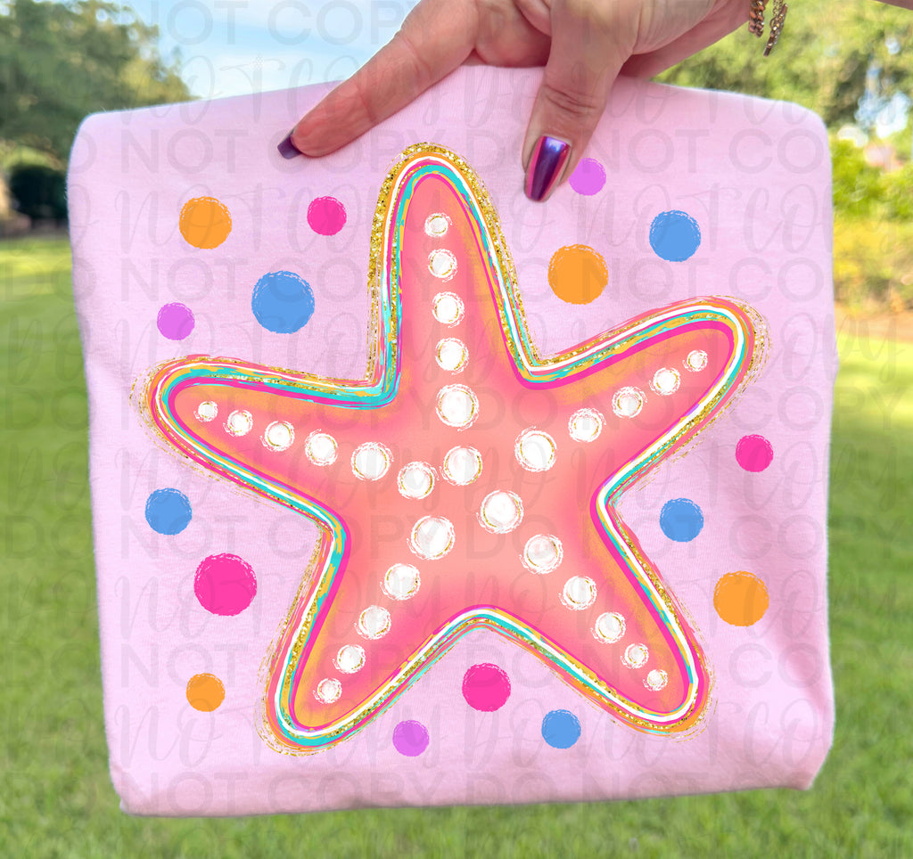 Polka Dot Starfish PNG