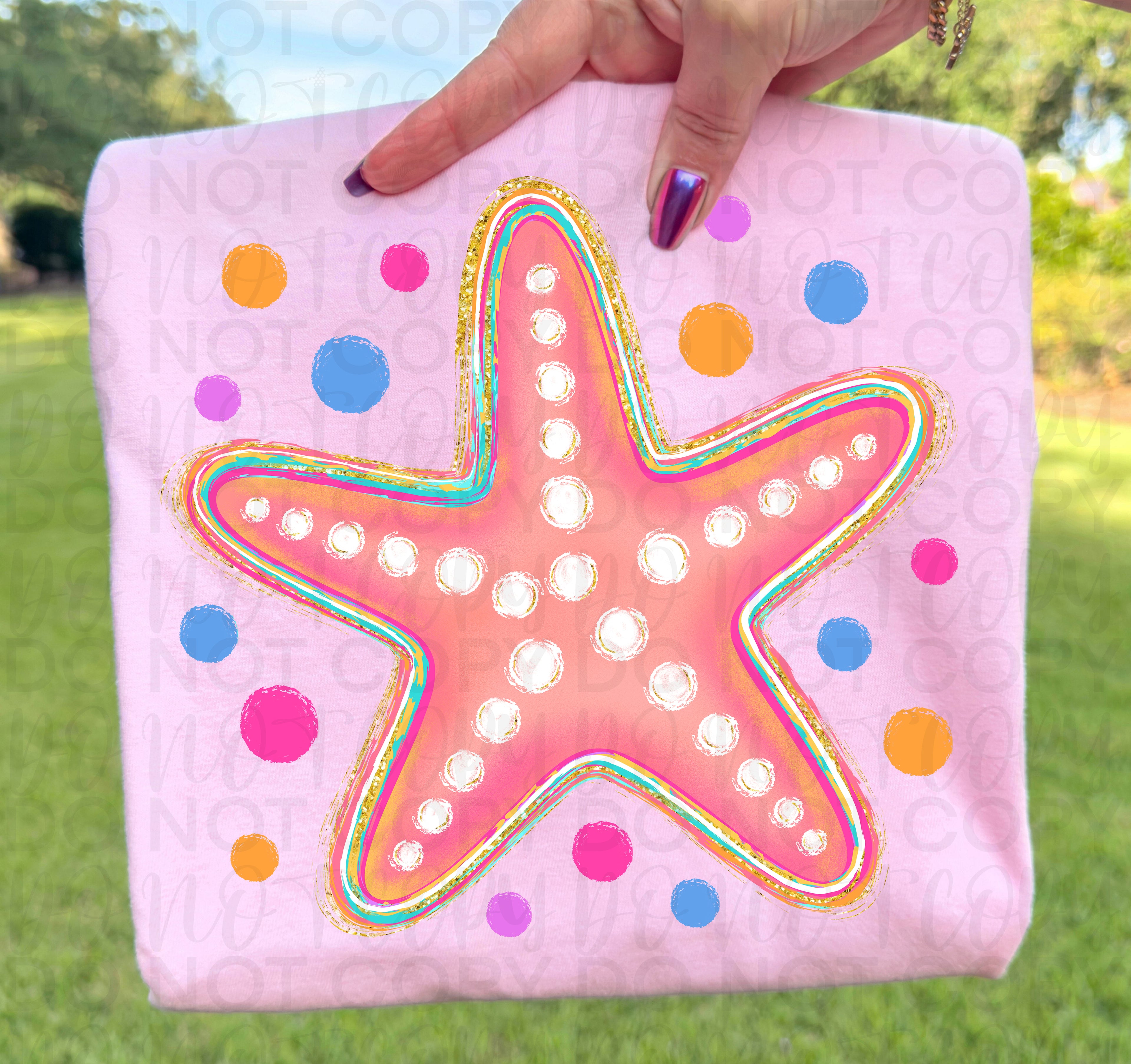 Polka Dot Starfish PNG