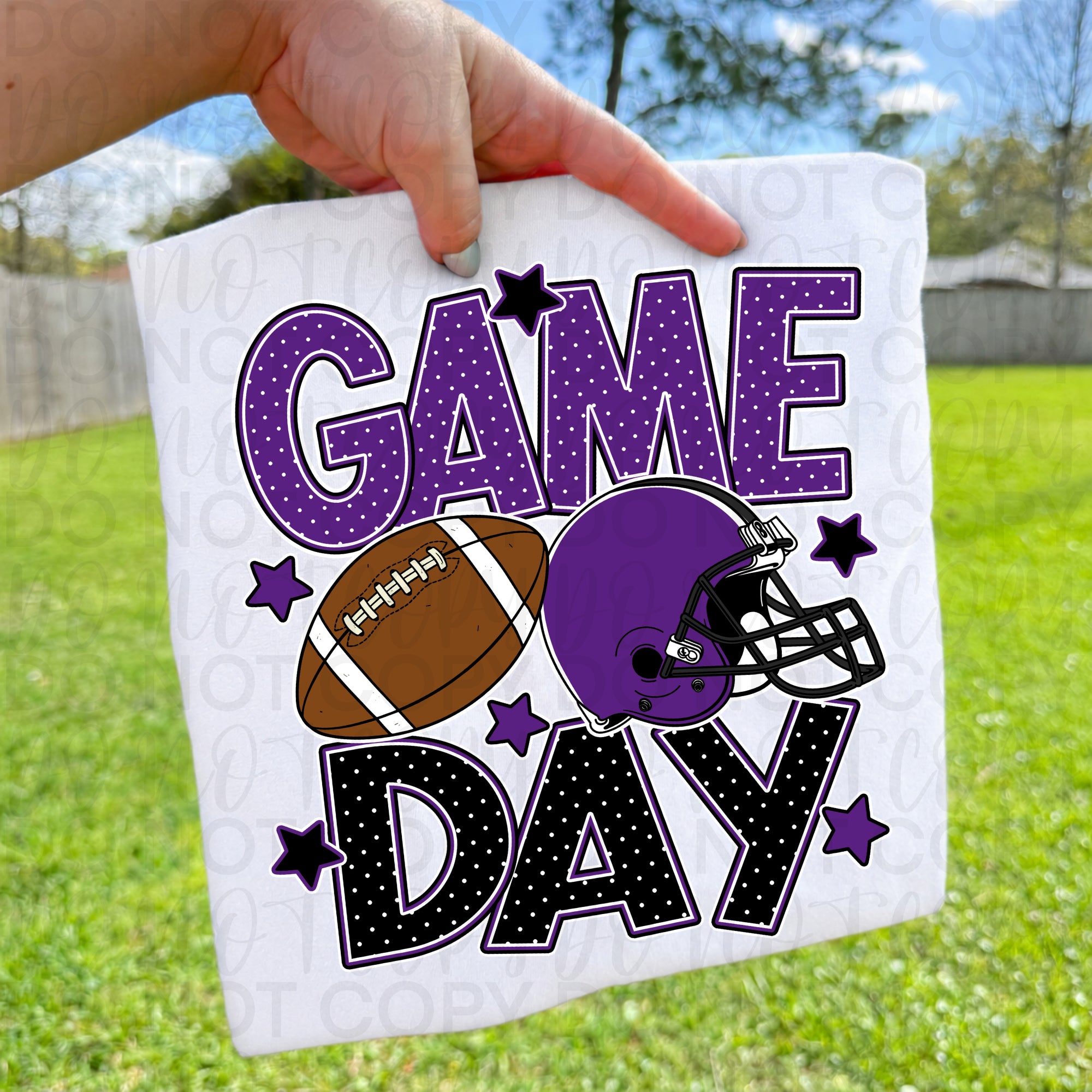 Purple Black Game Day Football PNG