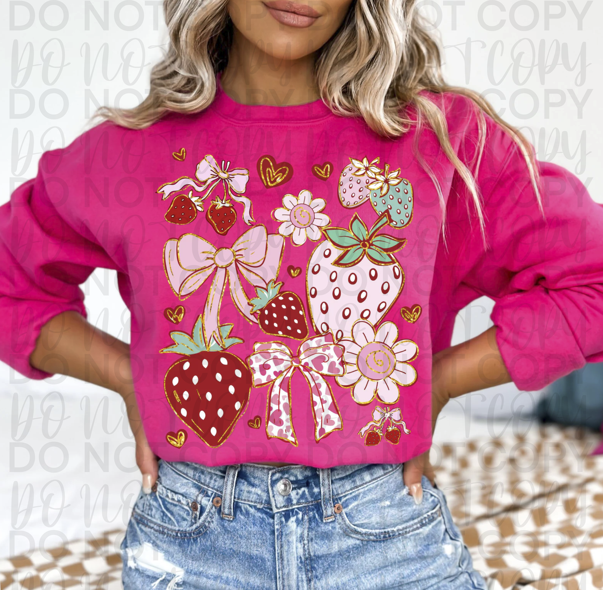 Boho Strawberry Coquette PNG