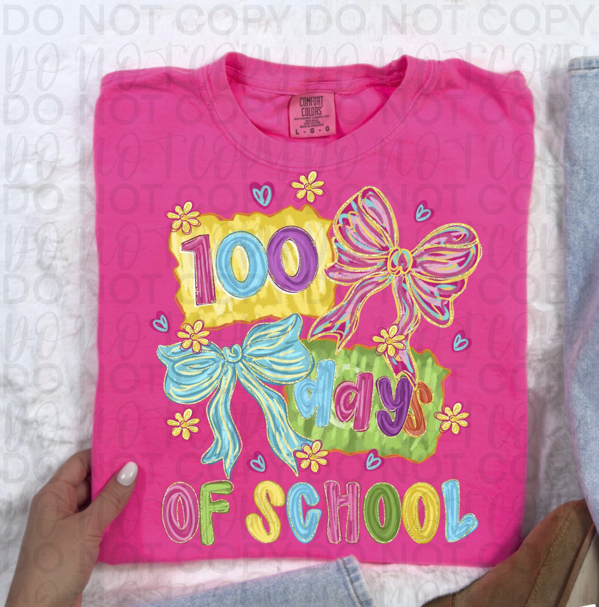 100 Days of School Brushstroke Coquette PNG