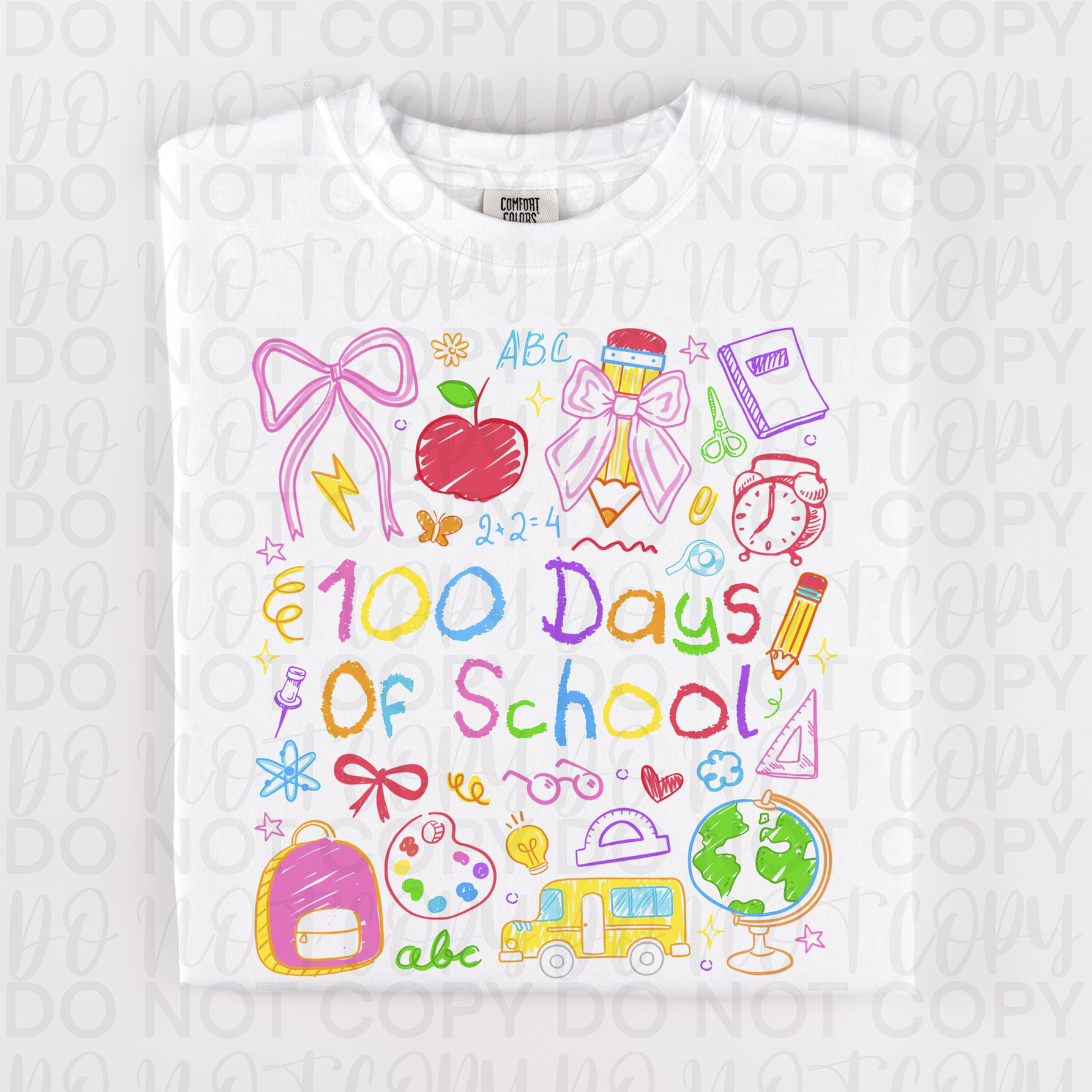 100 Days of School Coquette Doodle PNG
