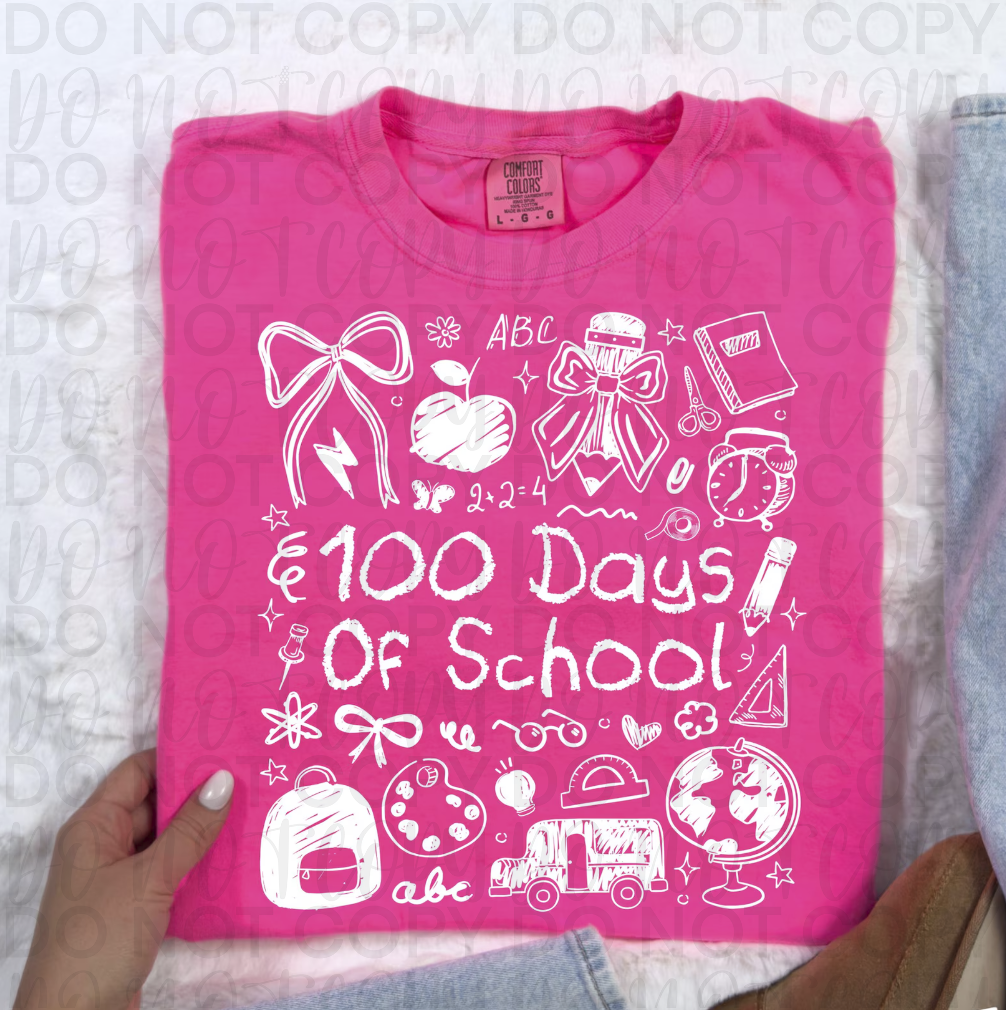 100 Days of School Coquette Doodle PNG