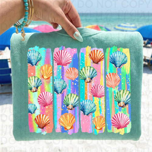 Brushstroke Beach Seashells PNG