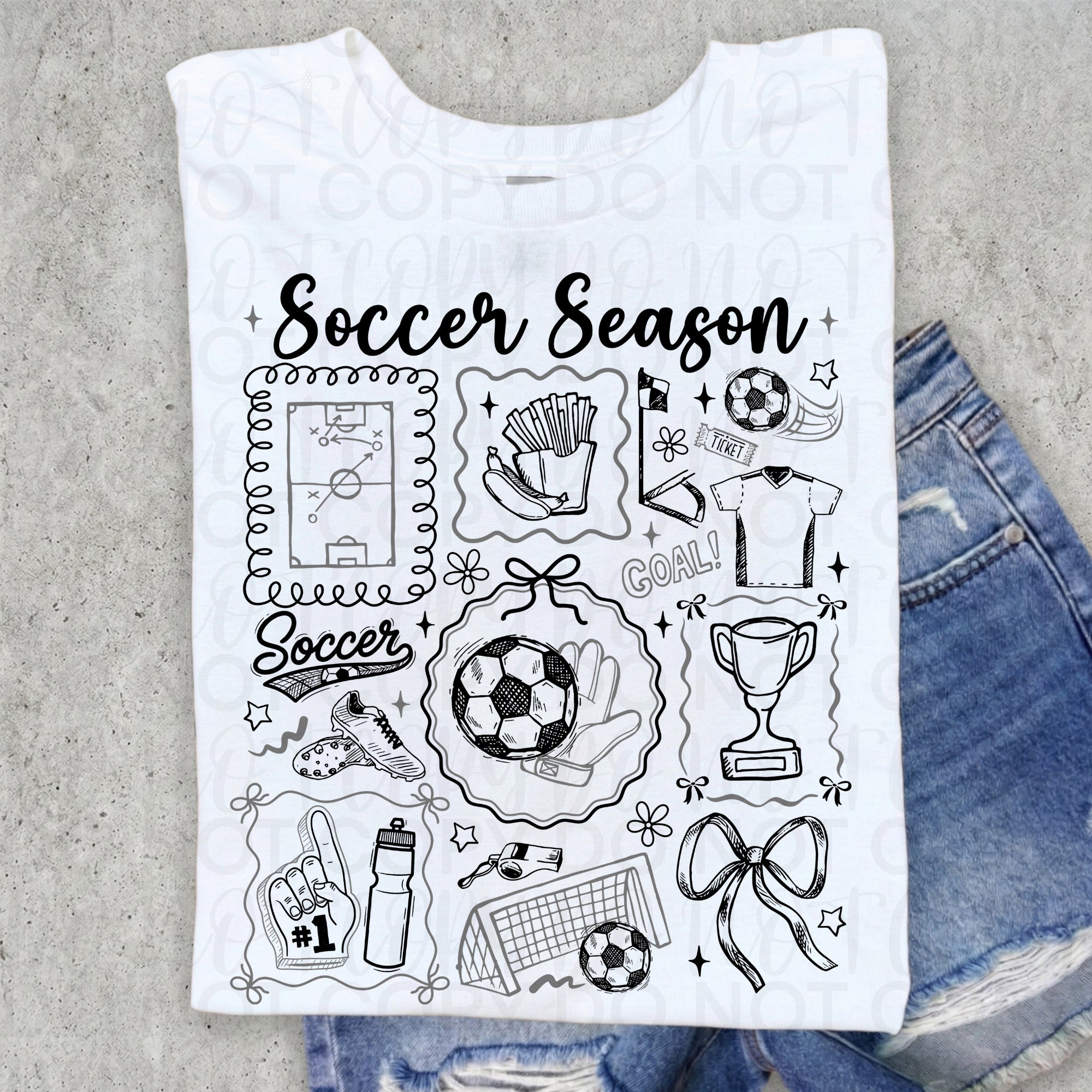 Soccer Season Doodles PNG
