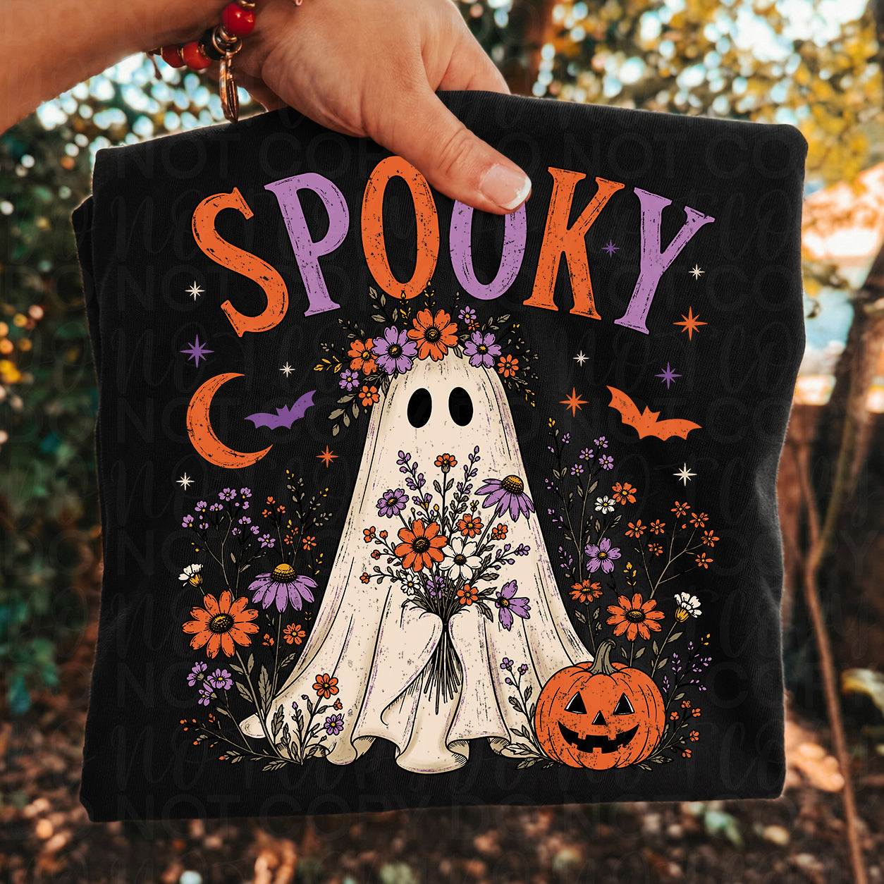 Spooky Wildflower Ghost PNG