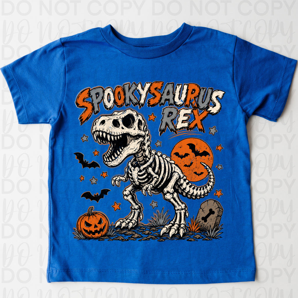 Spookysaurus Rex Boy Halloween PNG