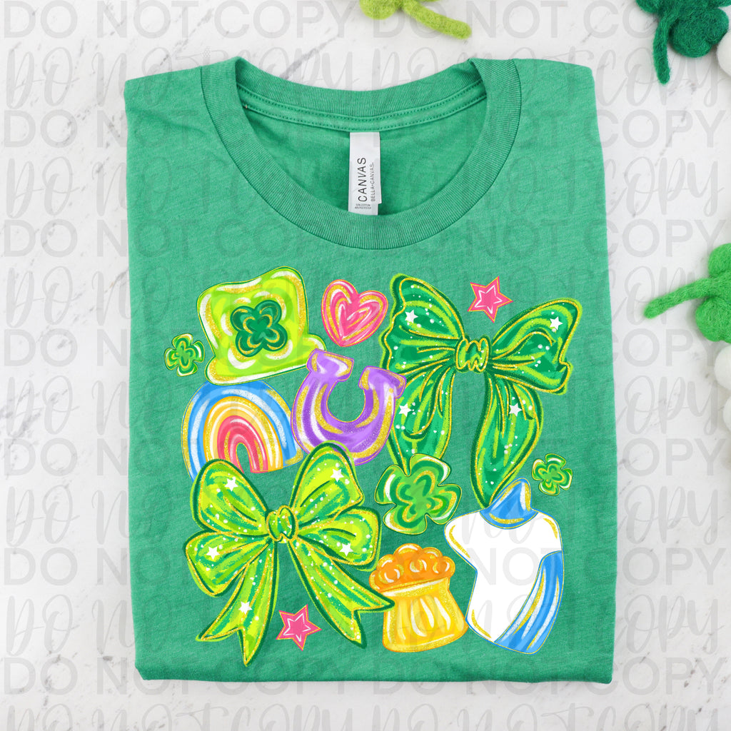 St Patricks Day Coquette Collage PNG