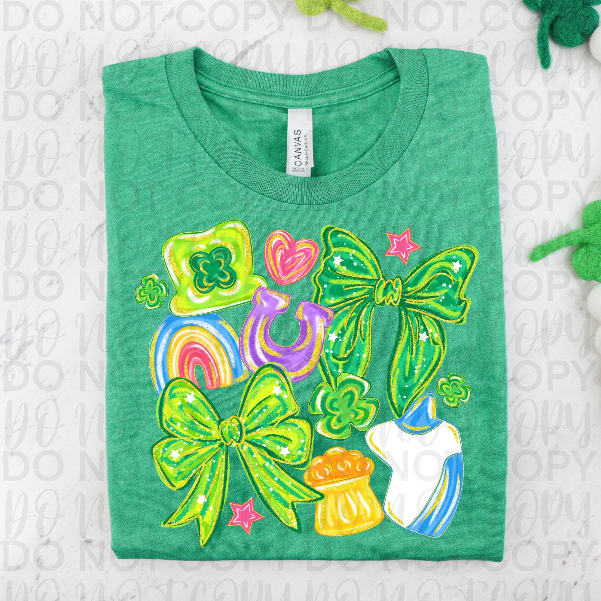 St Patricks Day Coquette Collage PNG