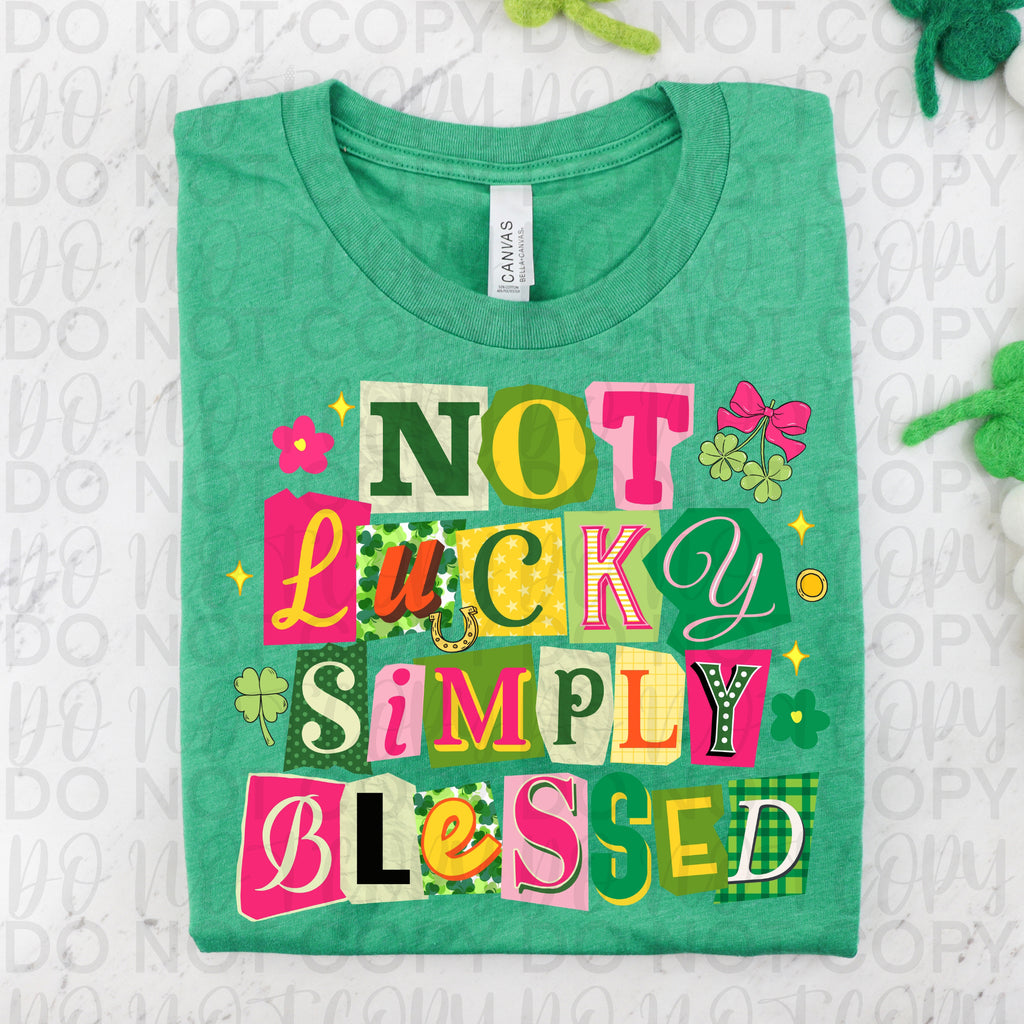 Not Lucky Simply Blessed PNG