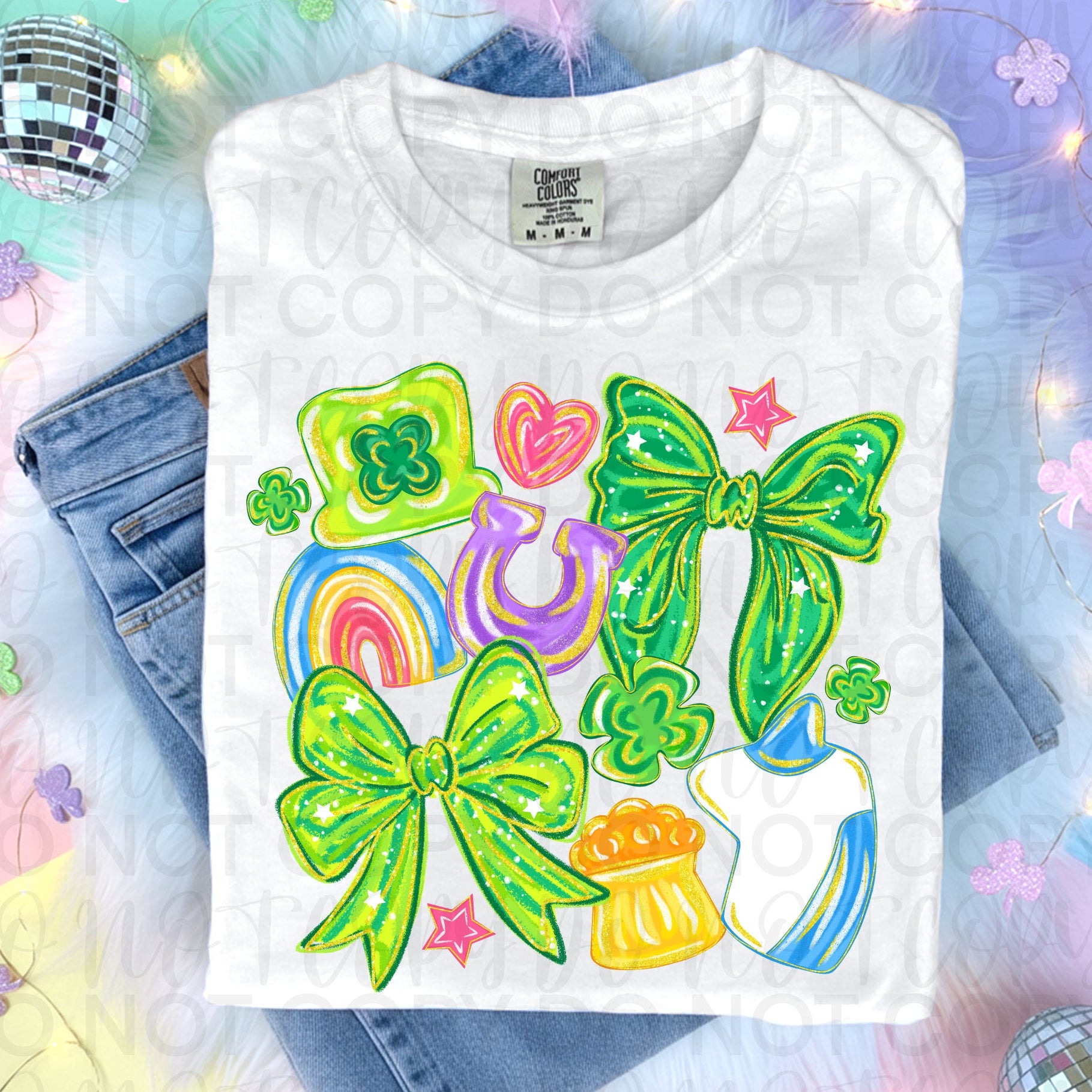 St Patricks Day Coquette Collage PNG