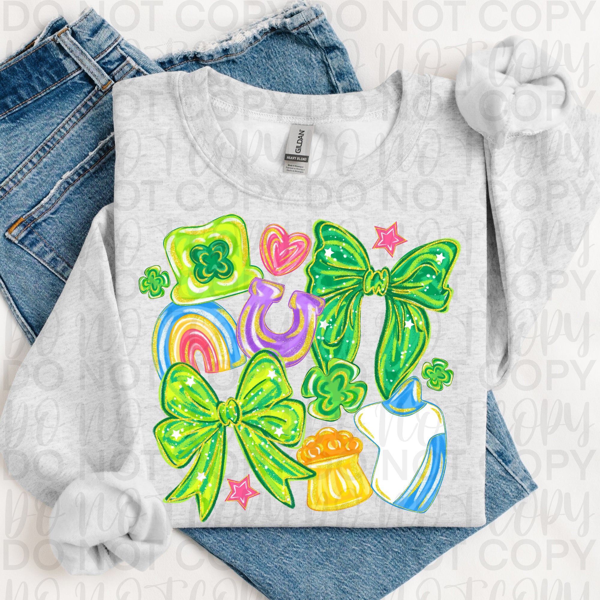 St Patricks Day Coquette Collage PNG