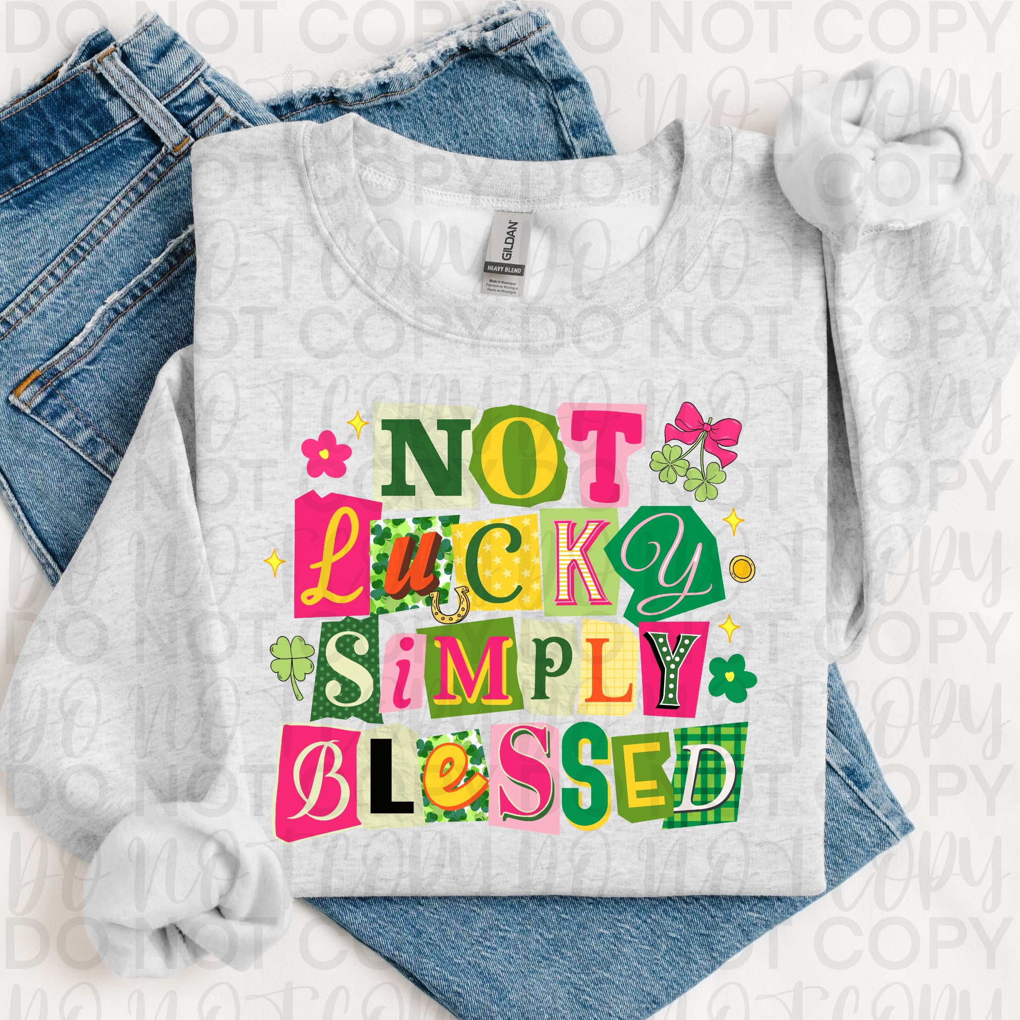 Not Lucky Simply Blessed PNG