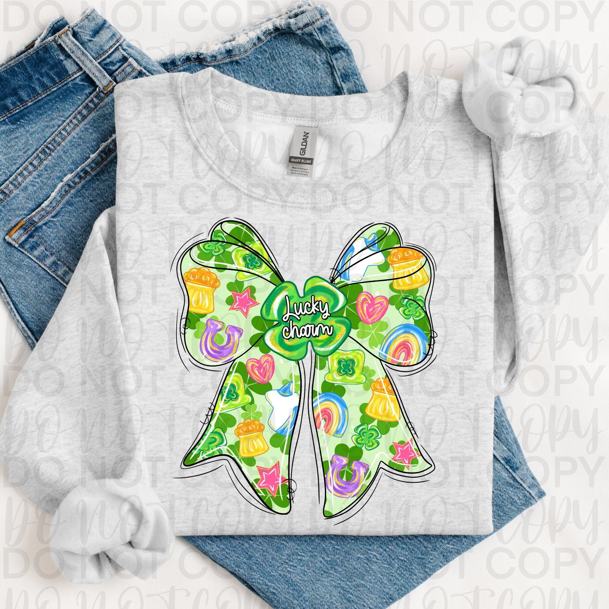 Lucky Charm St Patrick Coquette Bow PNG