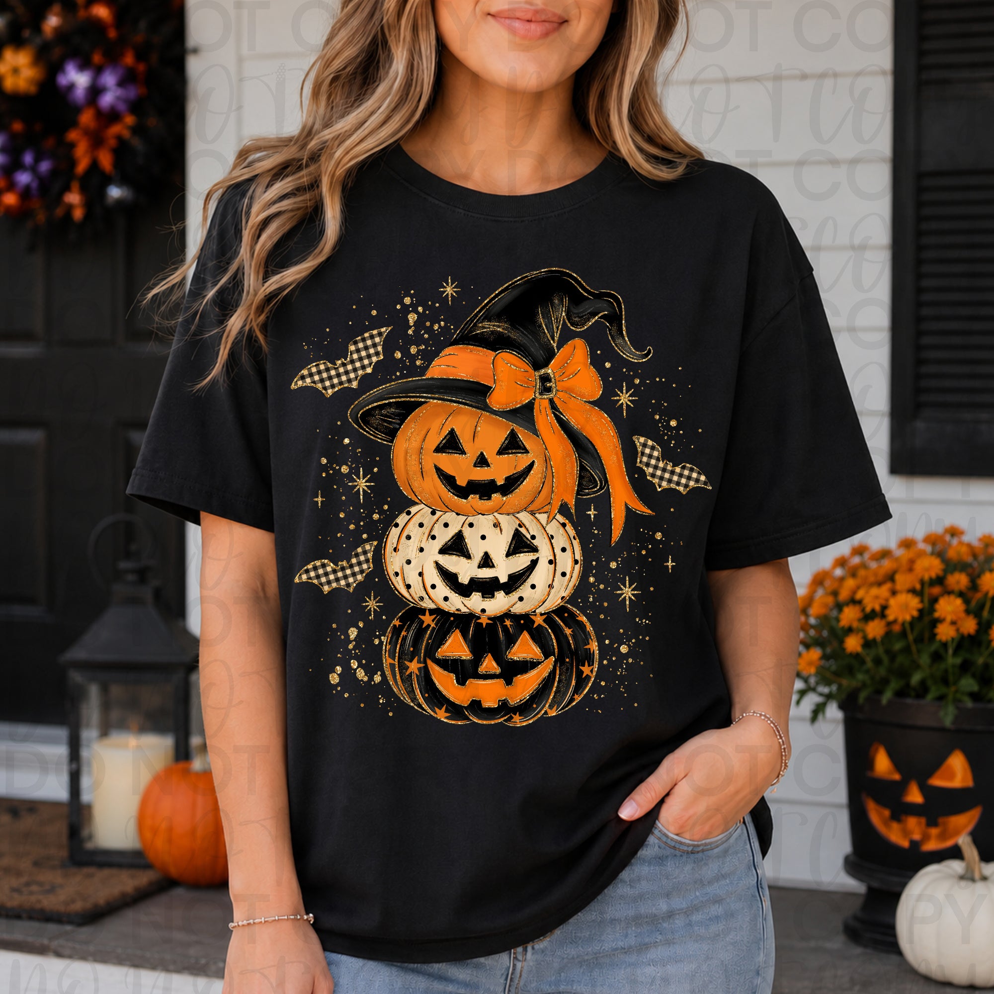 Stacked Jack O Lanterns PNG