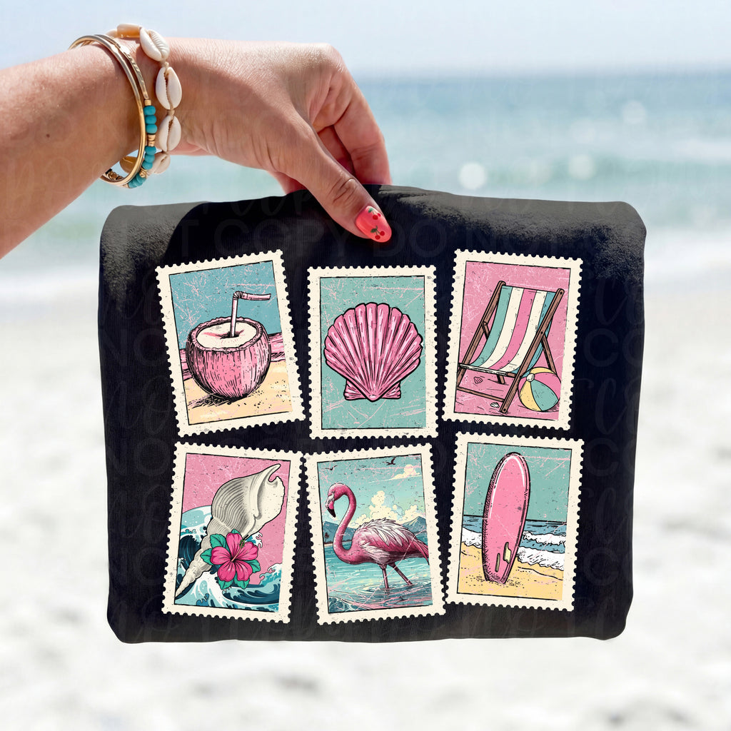 Vintage Summer Stamps PNG