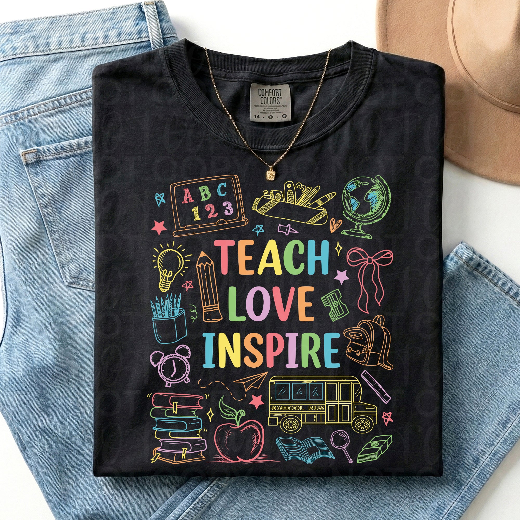 Teach Love Inspire Teacher PNG
