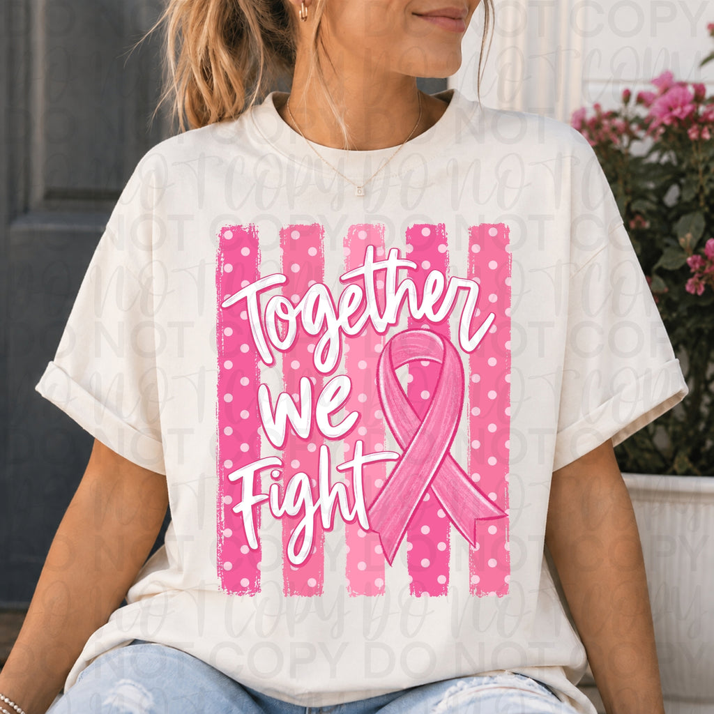 Together We Fight Breast Cancer Awareness PNG