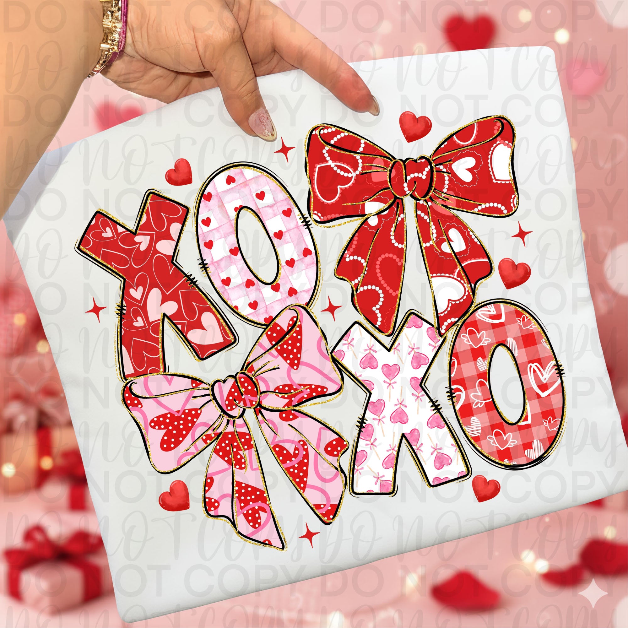 XOXO Valentine Coquette PNG