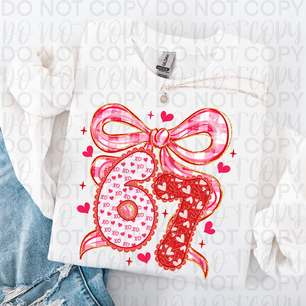 Coquette 67 Valentine Bow PNG