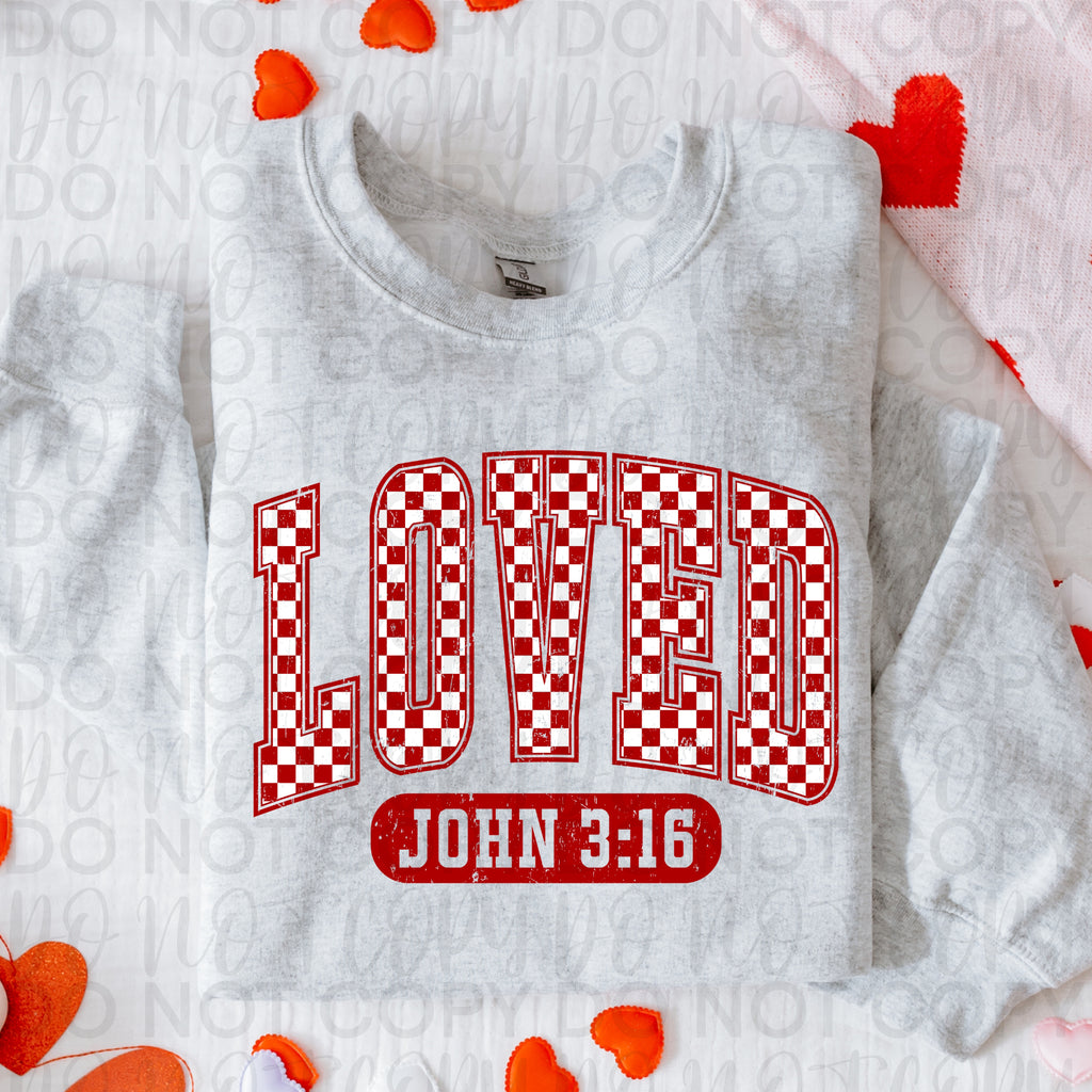 Checkered Loved John 316 Valentine PNG