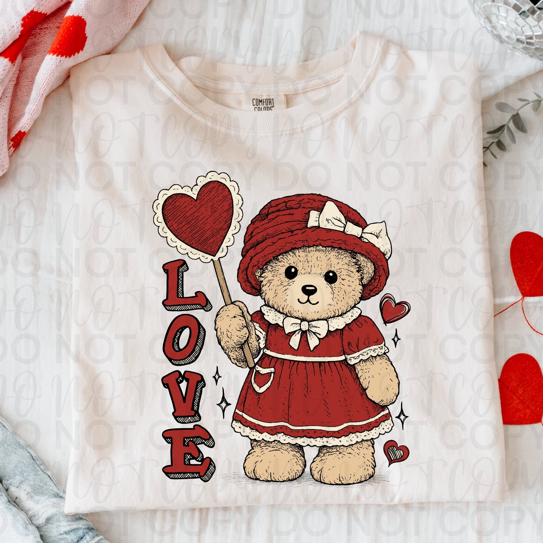 Vintage Love Granny Bear PNG