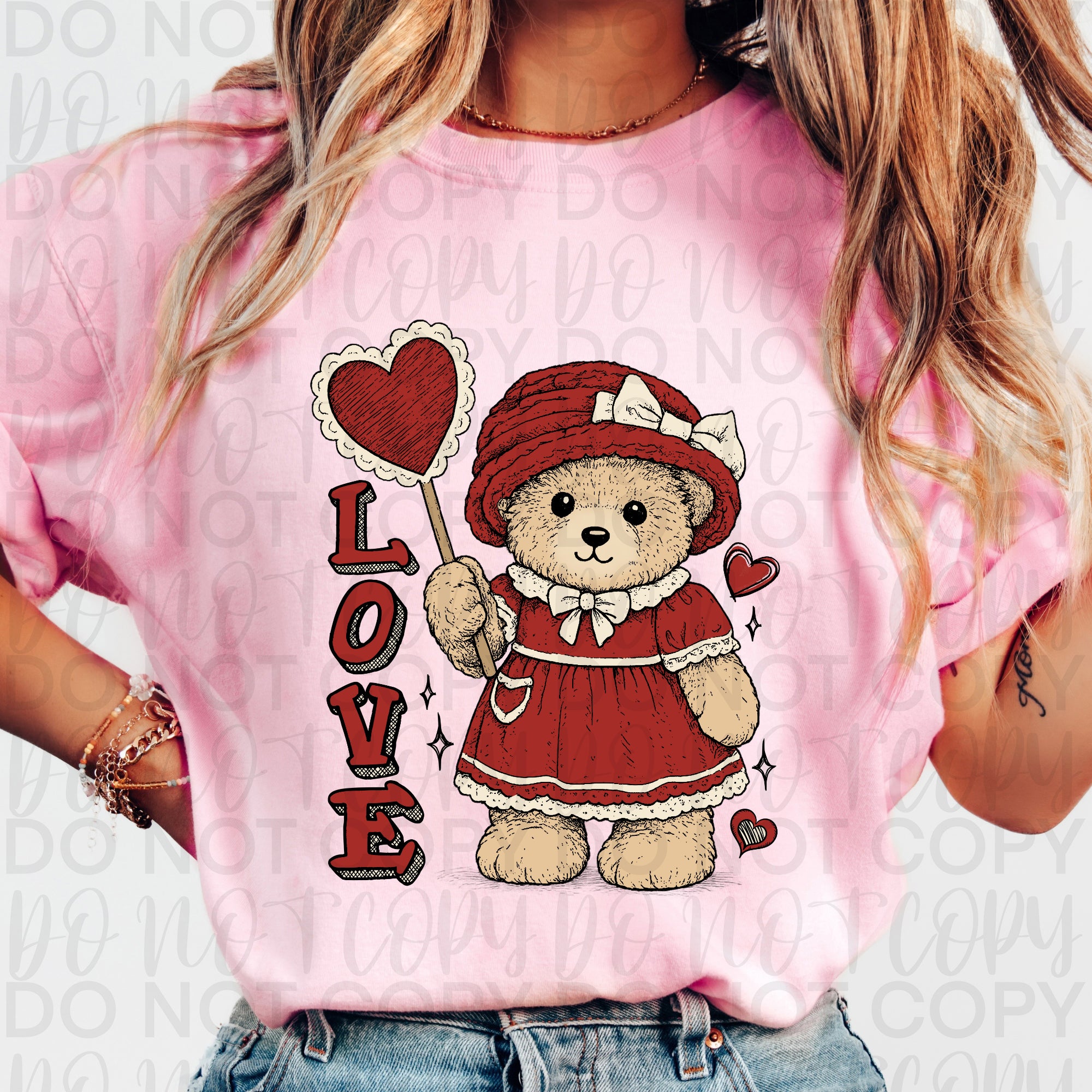 Vintage Love Granny Bear PNG